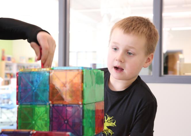 Picture of child with blocks